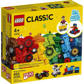 LEGO® Classic Bricks and Wheels 11014 Kids Building Kit (653 Pieces)