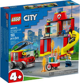 LEGO® City Fire Station and Fire Engine 60375 Building Toy Set (153 Pieces)
