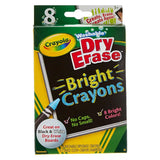 Dry-Erase Crayons, Brights, Large Size 8 ct. - Kiddy Zone