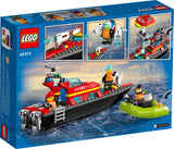 LEGO® City Fire Rescue Boat 60373 Building Toy Set (144 Pieces)