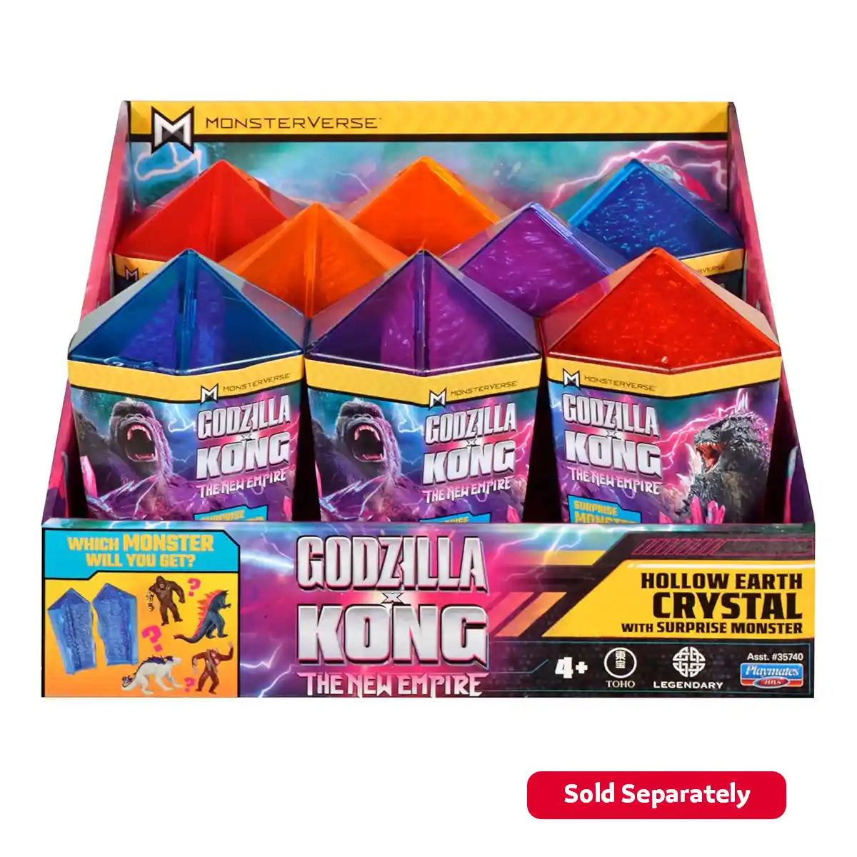 Godzilla x Kong Hollow Earth Crystal Blind Pack Fig. CDU Asst. 4 - Kiddy Zone