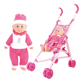 P.JOY BABY CAYLA TROLLEY W/DOLL 36CM