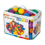 Intex Fun Ballz  (Ball-100pcs), Ages 2+, Carry Bag - Kiddy Zone