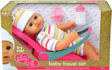 Baby Travel Set - 30cm (12") soft bodied doll- 16 real baby sounds