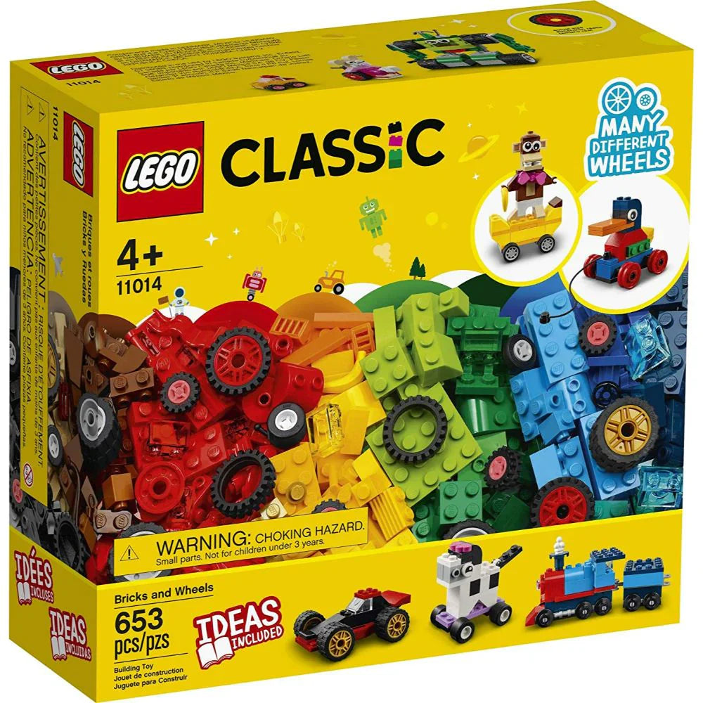 LEGO® Classic Bricks and Wheels 11014 Kids Building Kit (653 Pieces)