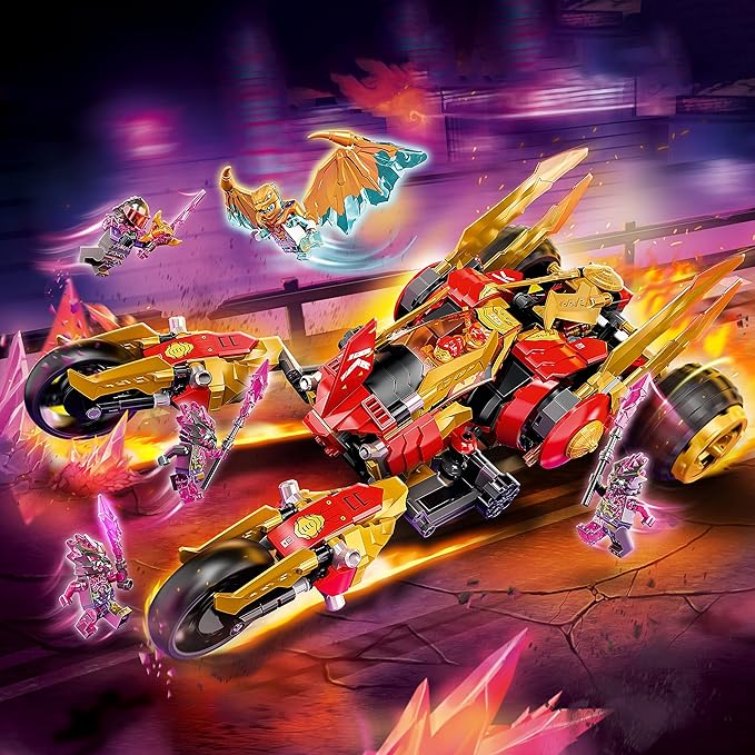 LEGO NINJAGO Kai’s Golden Dragon Raider 71773 Building Kit (624 Pieces)