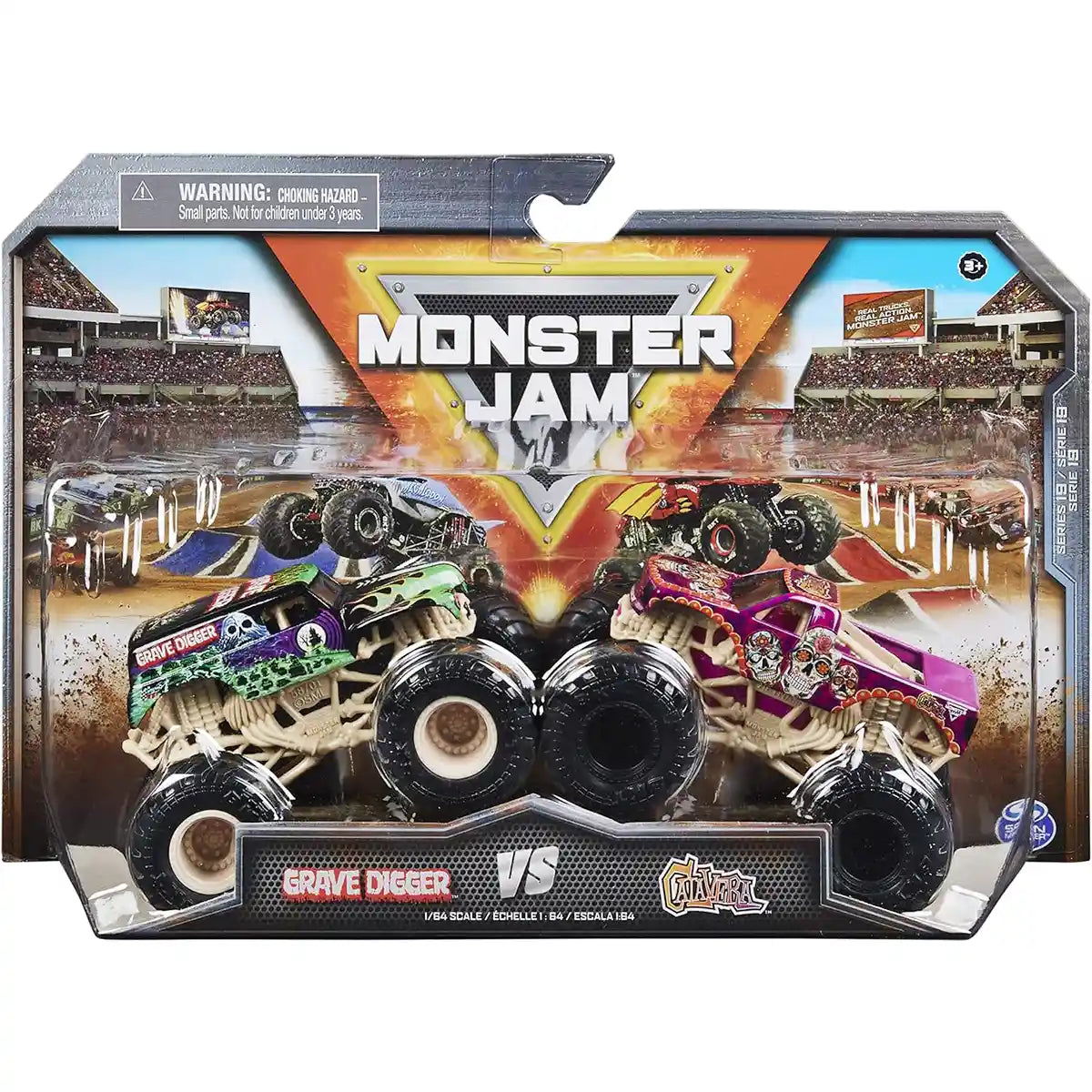 Monster Jam 1:64 Vehicles 2-PK Asst