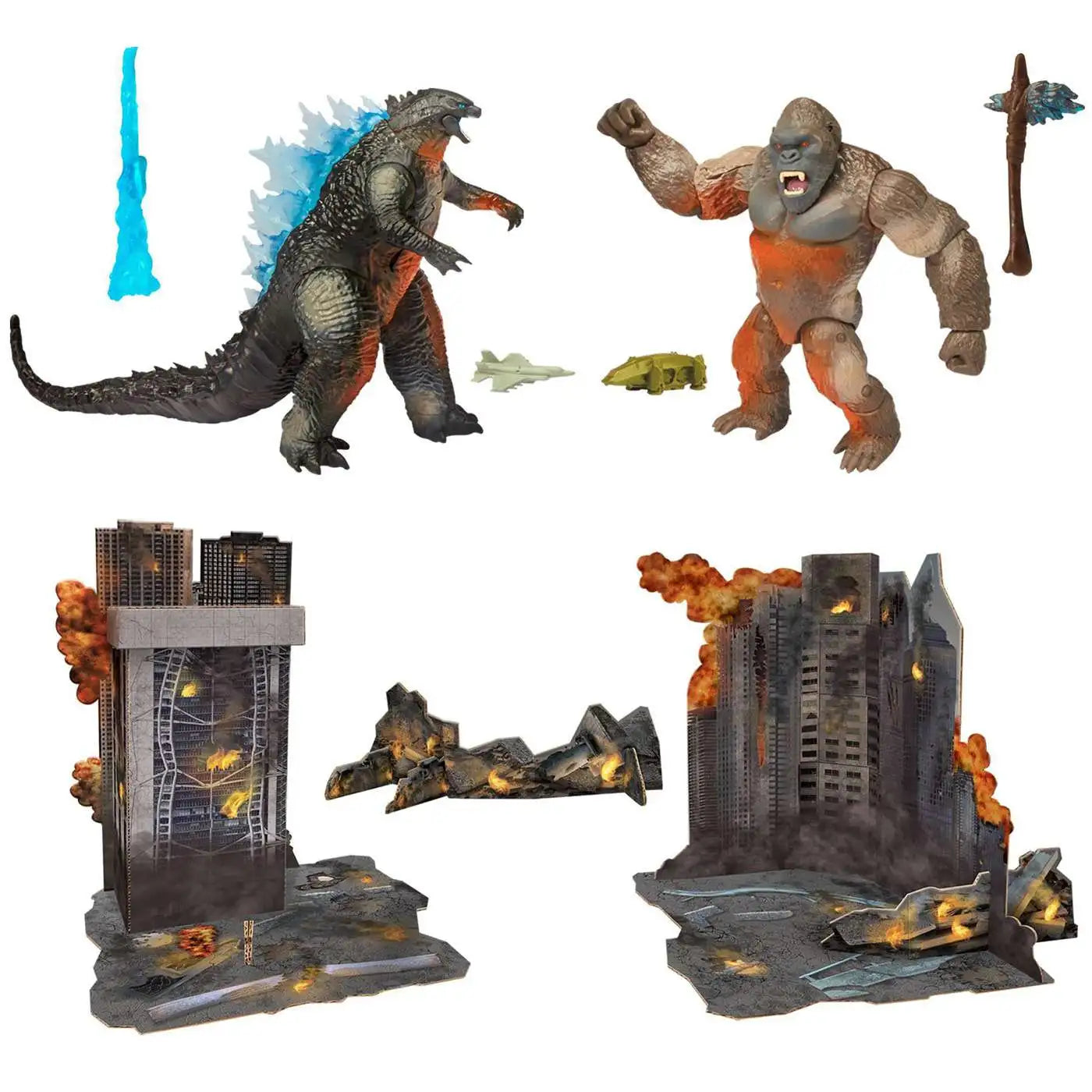 GodzillavsKong City Bttle Figs6"DirmaSet