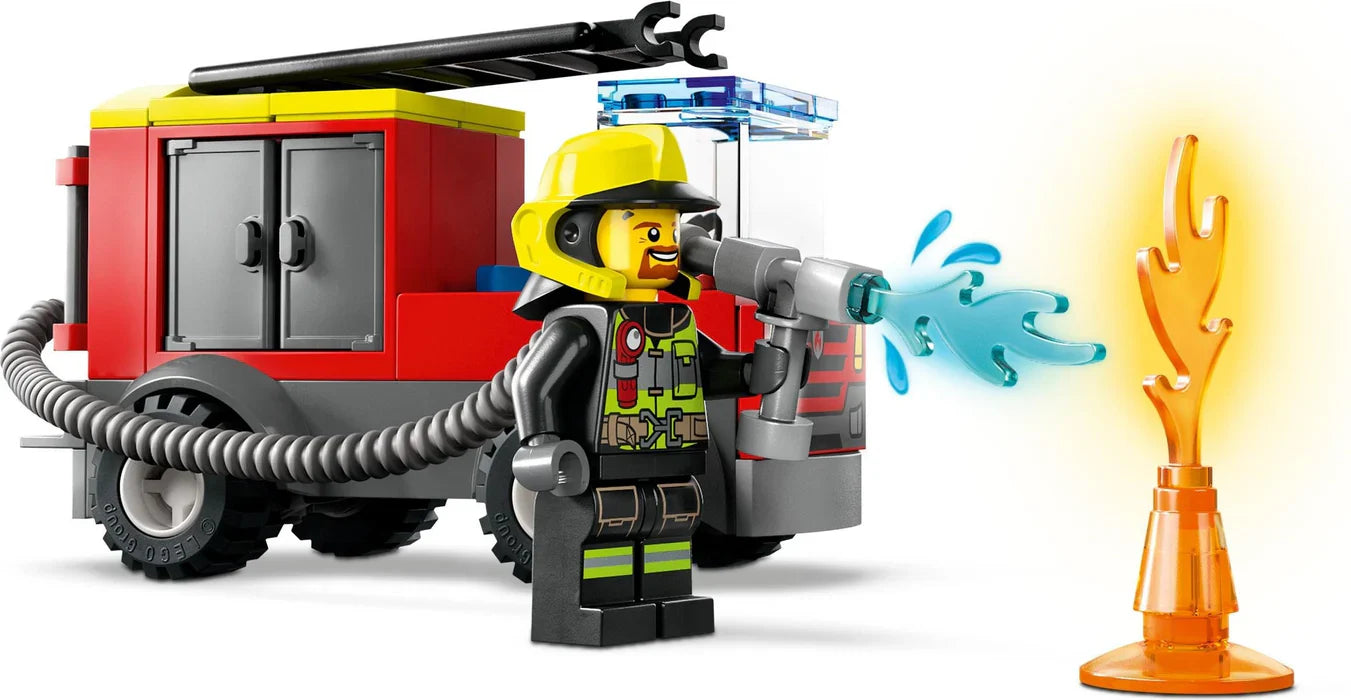 LEGO® City Fire Station and Fire Engine 60375 Building Toy Set (153 Pieces)