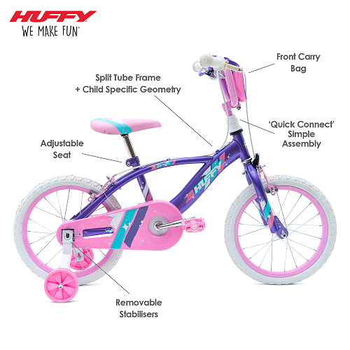 Huffy Glimmer; 16" G Bike Purple