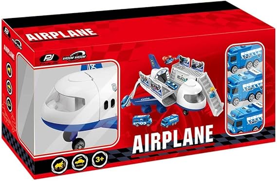 P.JOY V.VROOM AIRPLANE W/5 CAR+1 POLICE