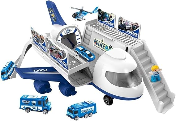 P.JOY V.VROOM AIRPLANE W/5 CAR+1 POLICE