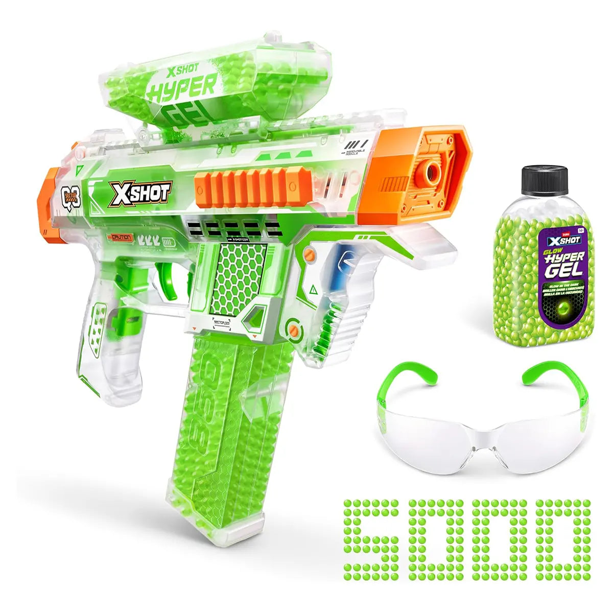 X-Shot Hyper Gel يضيء في الظلام (متوسط)