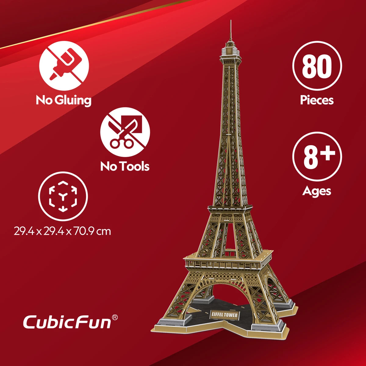 NGEO 3D PUZZLE EIFFEL TOWER 80PCS