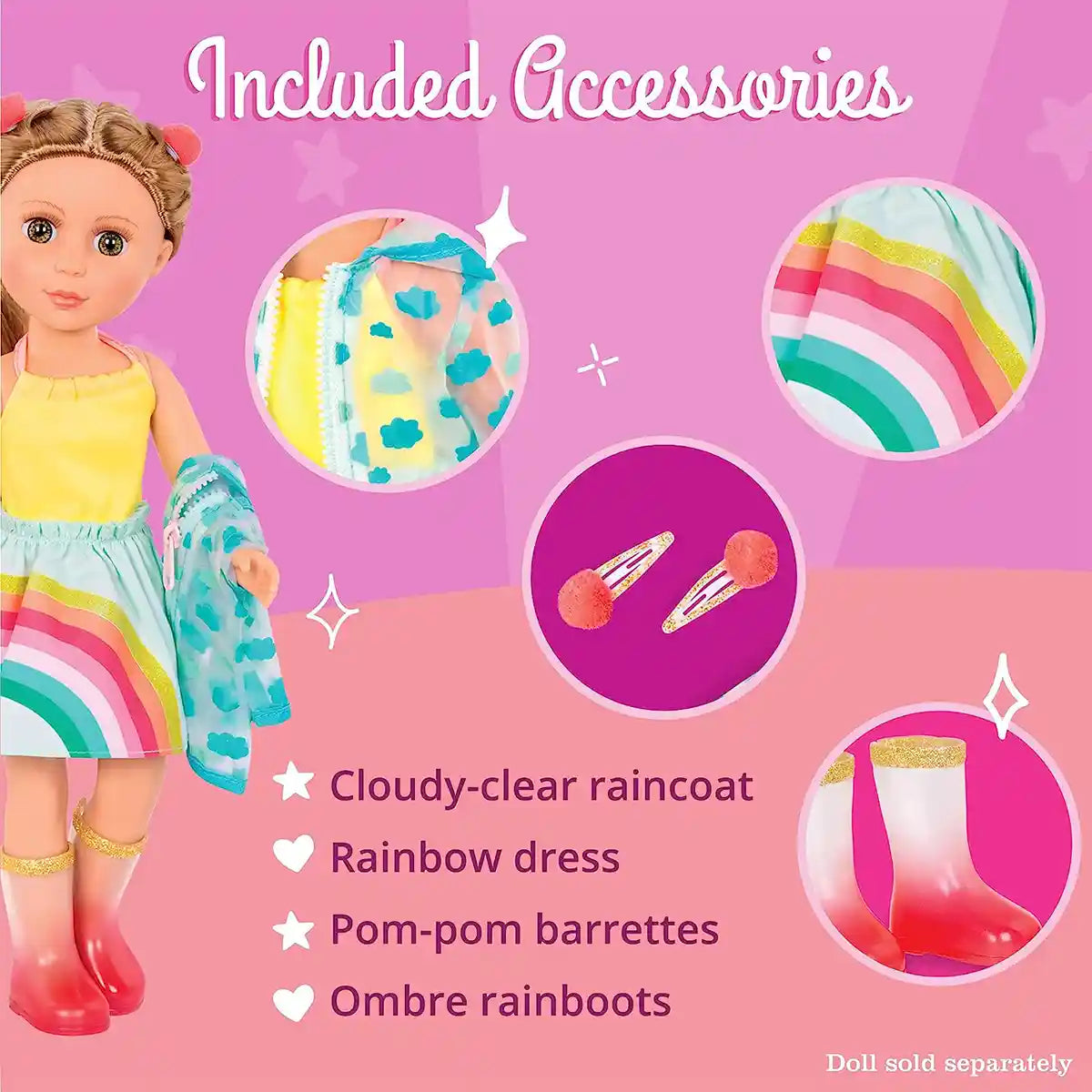 Gliter Girl 14" Doll Deluxe Rainy Day Out - Accessories only