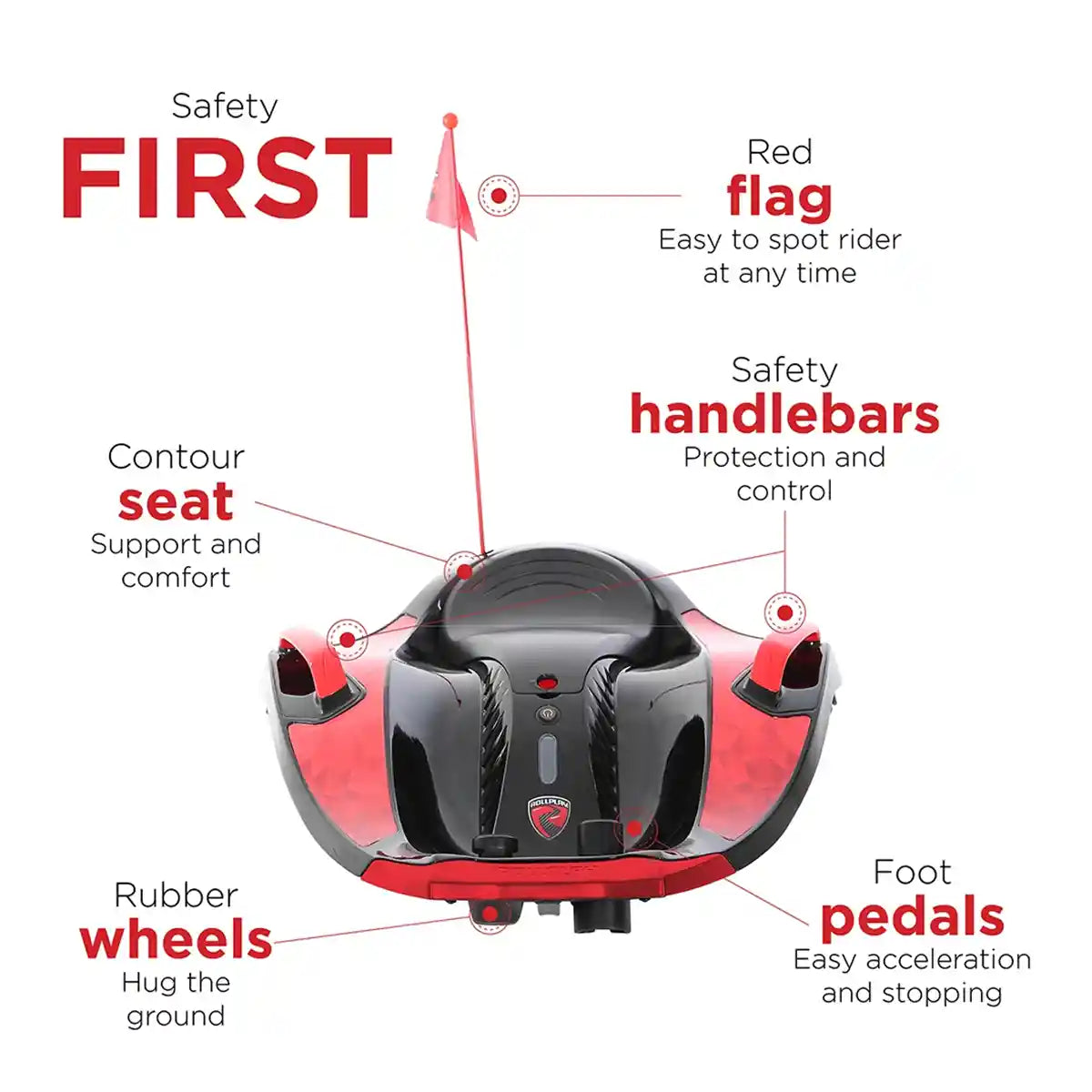 Rollplay Nighthawk 12V, Red - Kiddy Zone