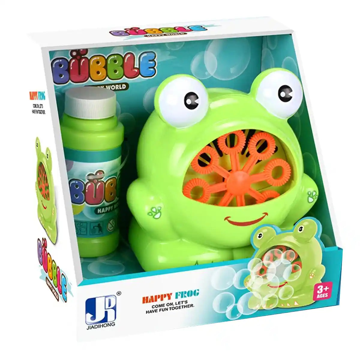 ELECTRIC HAND OPERATED FUN FROG BUBBLE MACHINE 3YRS+