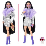 Barbie Extra Doll - Purple Fur Purple Boots - Kiddy Zone