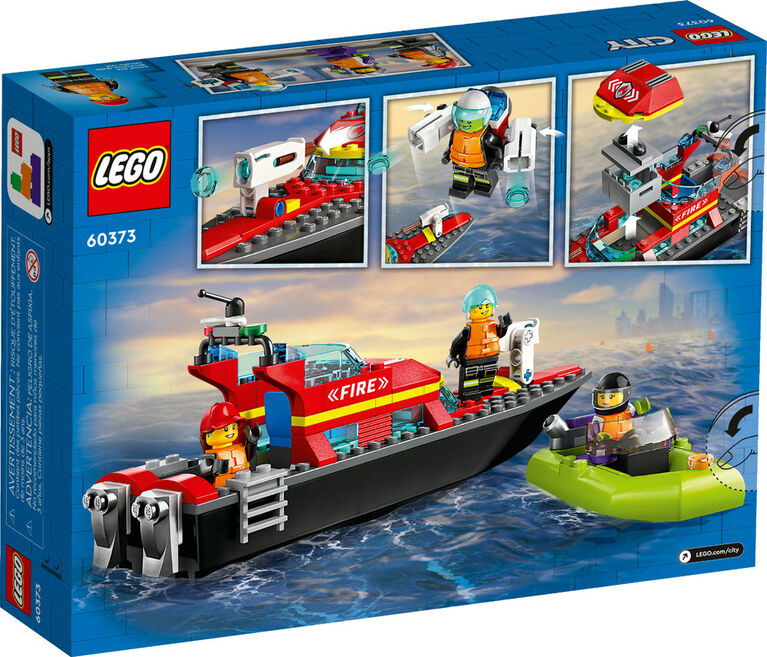 LEGO® City Fire Rescue Boat 60373 Building Toy Set (144 Pieces)