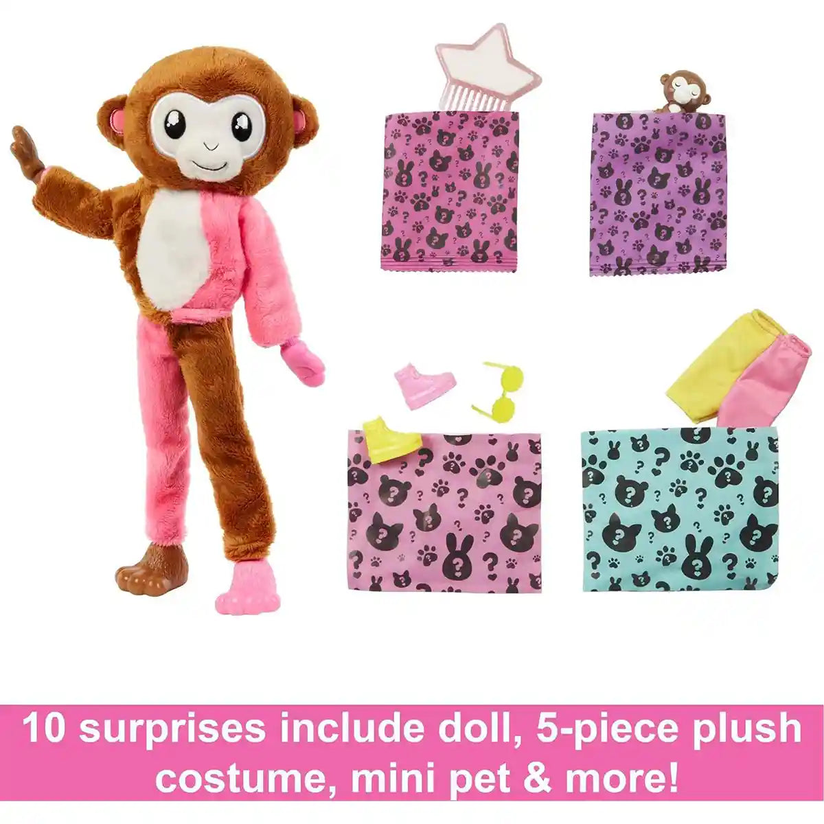 Barbie Cutie Reveal Barbie Jungle Friends Series - Monkey - Kiddy Zone