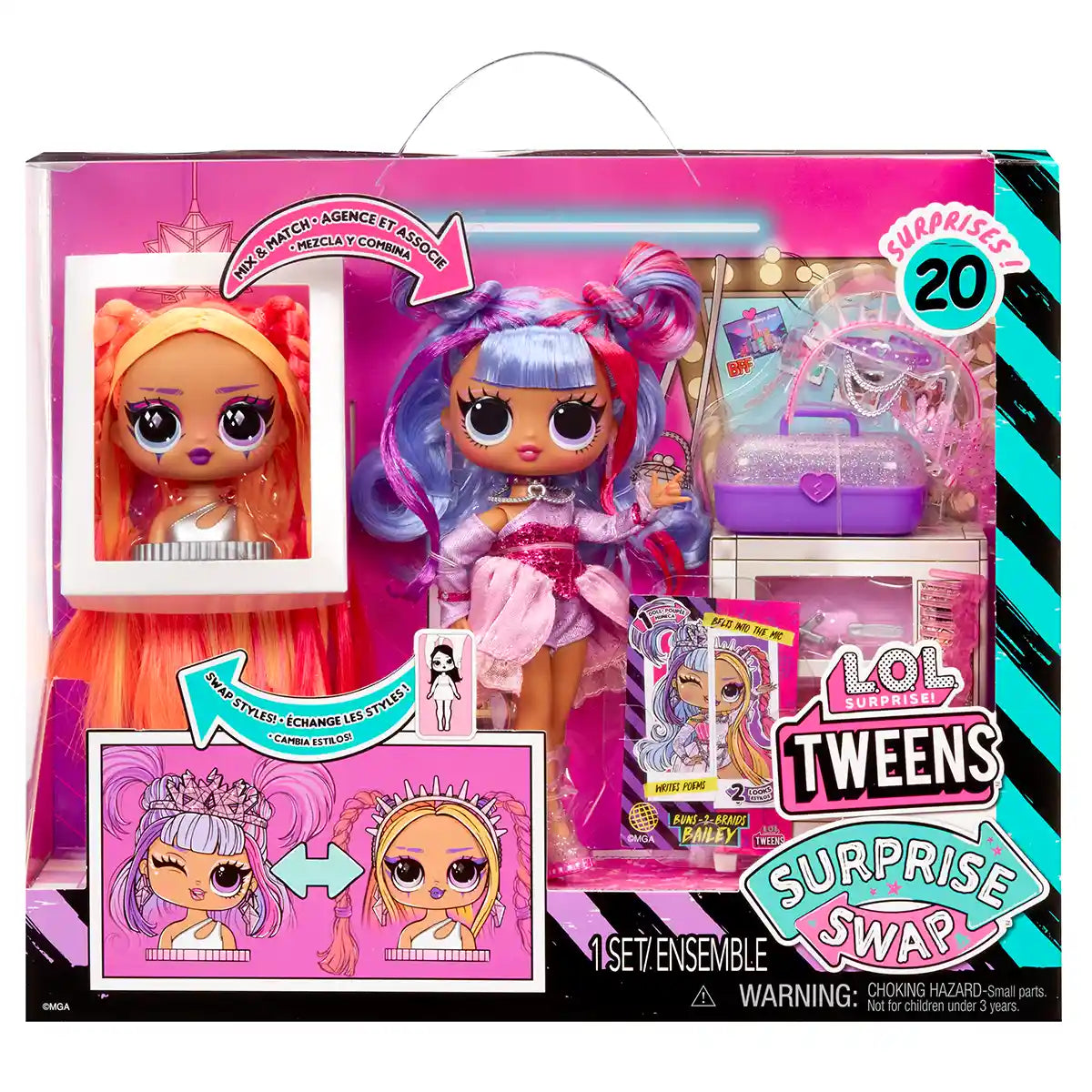 L.O.L. Surprise Tweens Surprise Swap Fashion Doll (Buns-2-Braids Bailey) - Kiddy Zone