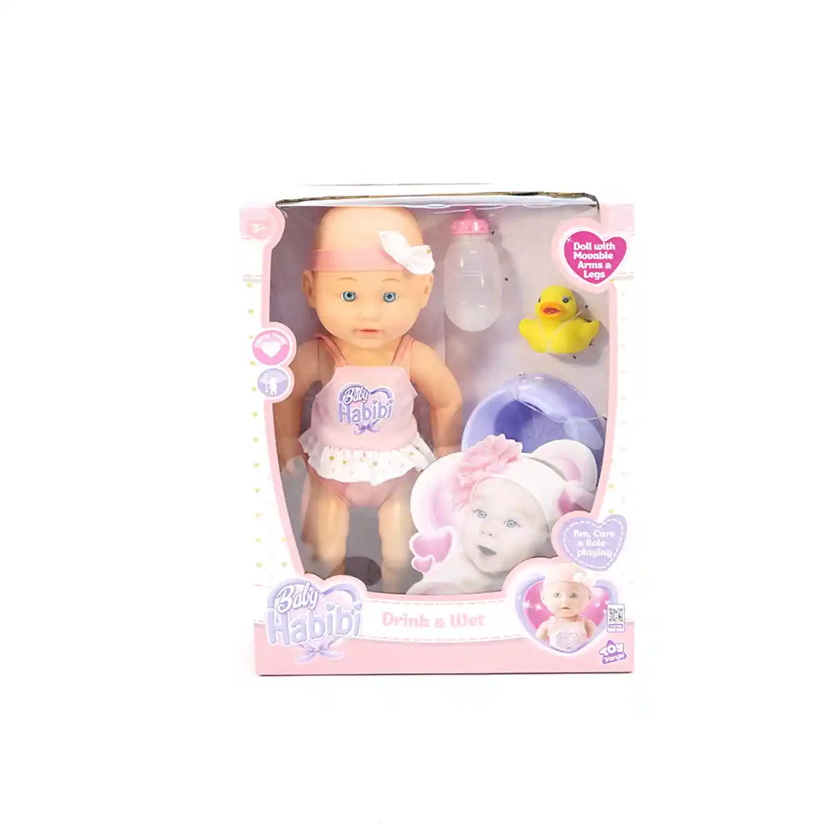 Baby Habibi Doll Drink &amp; Wet 14inch 3yrs+ - Kiddy Zone