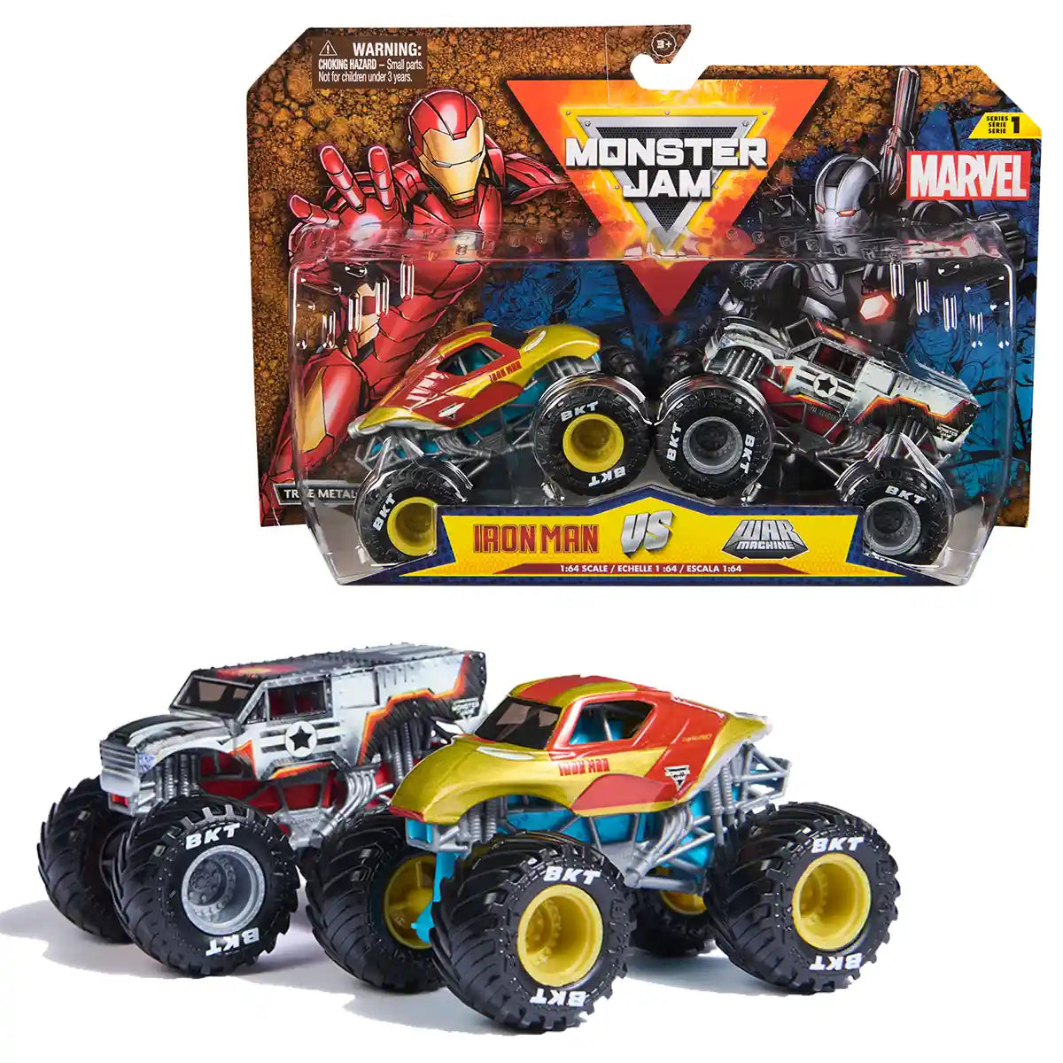 Monster Jam Marvel Vehicles 1:64 2-PK - Kiddy Zone