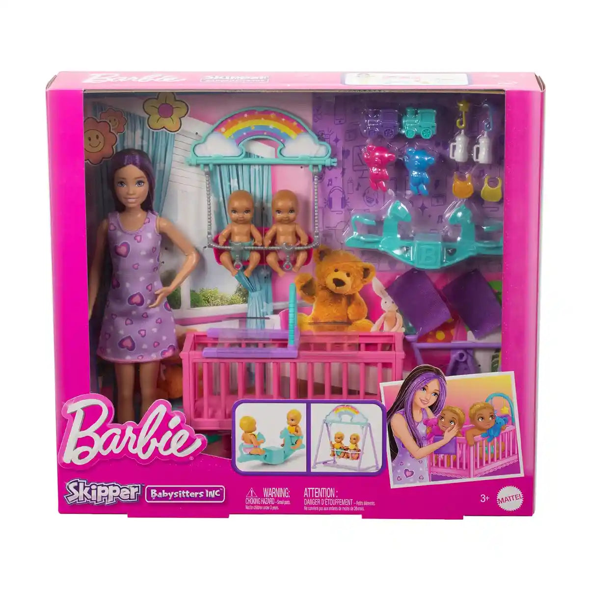 Barbie Skipper Babysitters Inc. Nursury Twinning playset