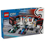 LEGO City F1 Garage & Mercedes-AMG & Alpine Cars Toy Playset 60444 - Kiddy Zone