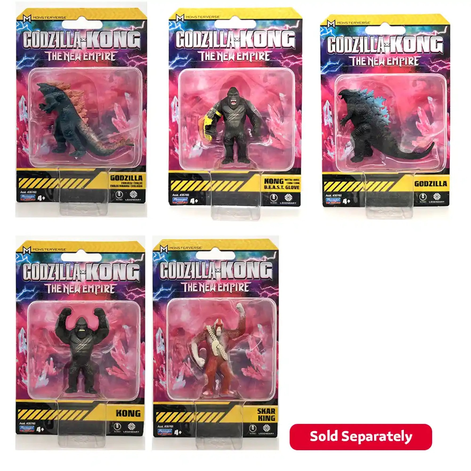 Godzilla x Kong Mini Fig. 2" Asst. 9 - Kiddy Zone