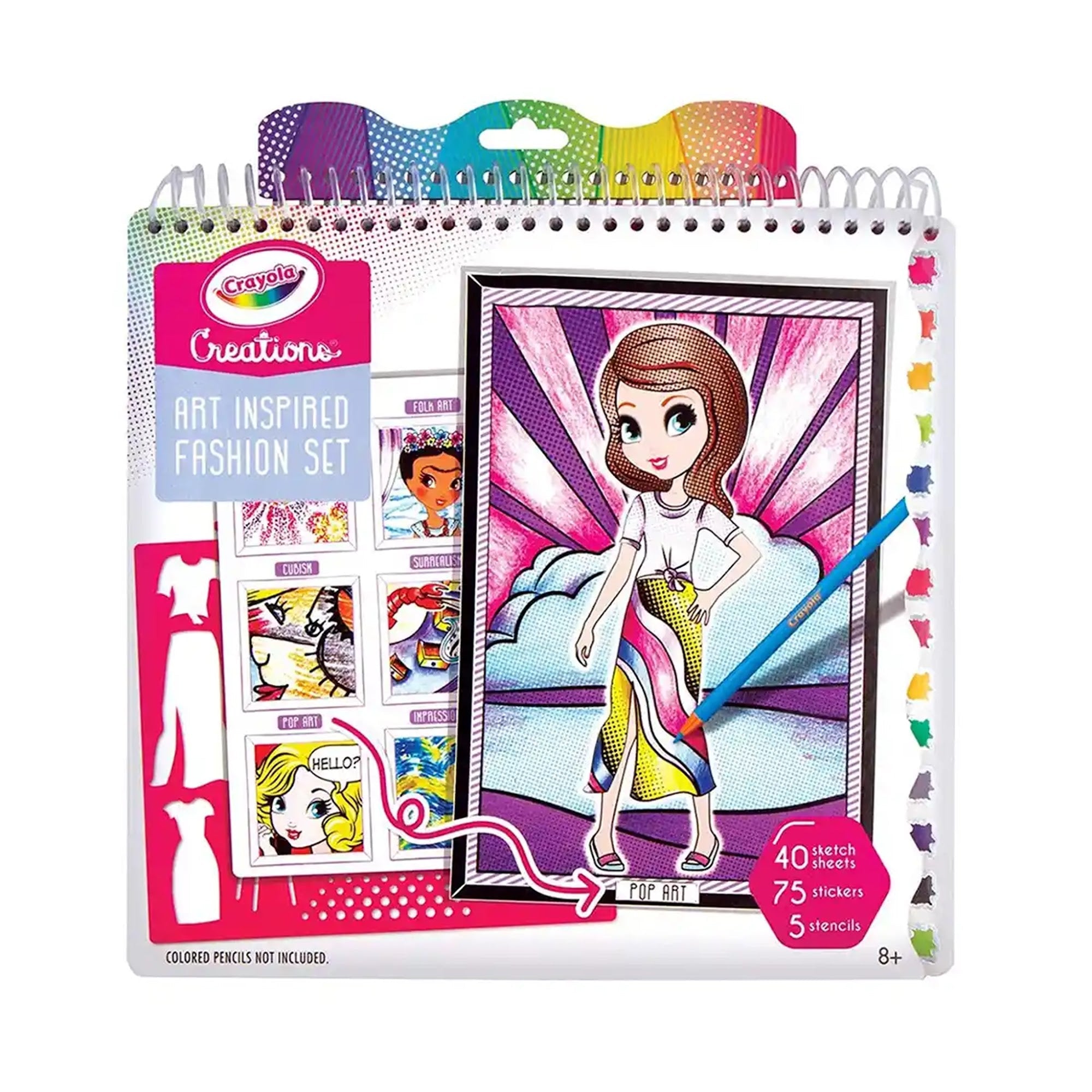 Crayola Creations Art History Fashion Sketch Portfolio - Kiddy Zone