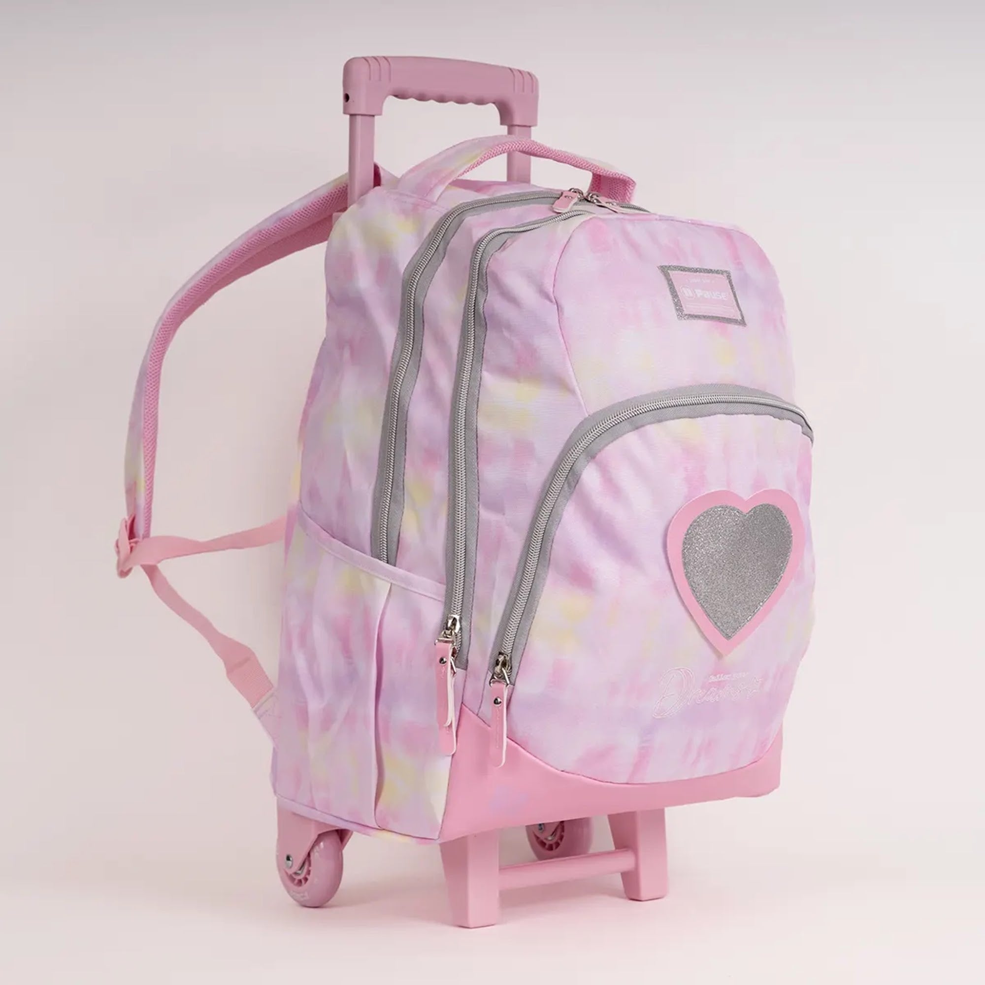 PAUSE Trolley 2 Main Compartments and 1 Front Pocket and 2 Side Pockets 18" W/ LUNCH BAG&PENCIL CASE - Kiddy Zone