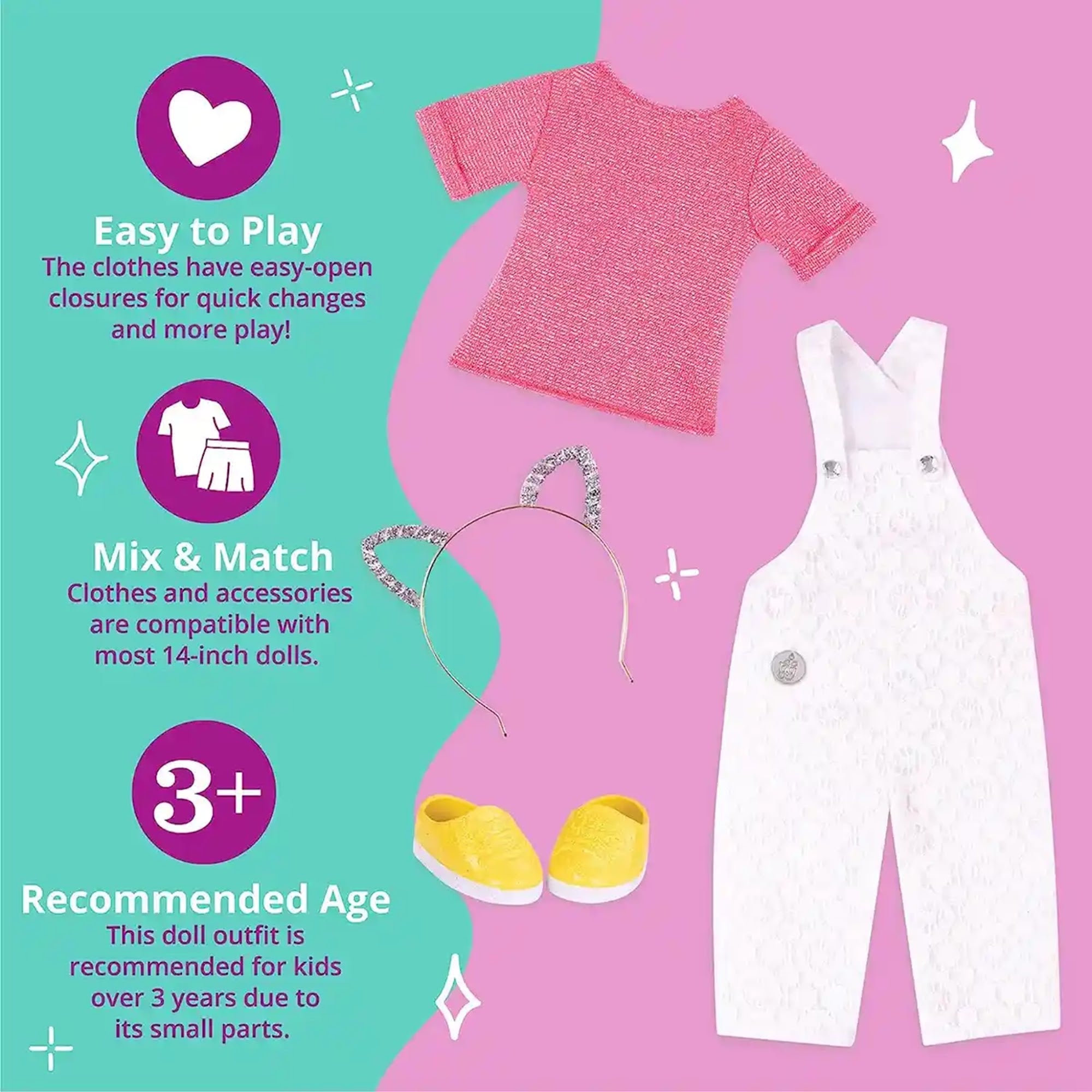 Glitter Girl 14" DOLL DELUXE LACE OV - Kiddy Zone