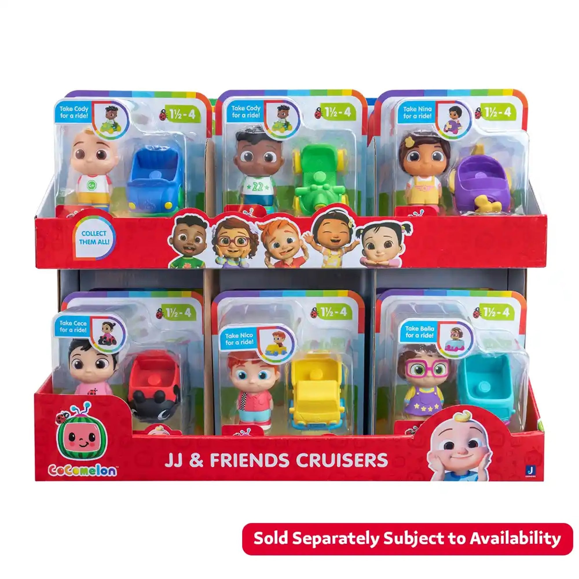 COCOMELON CRUISERS 6ASST pdq12 woc - Kiddy Zone