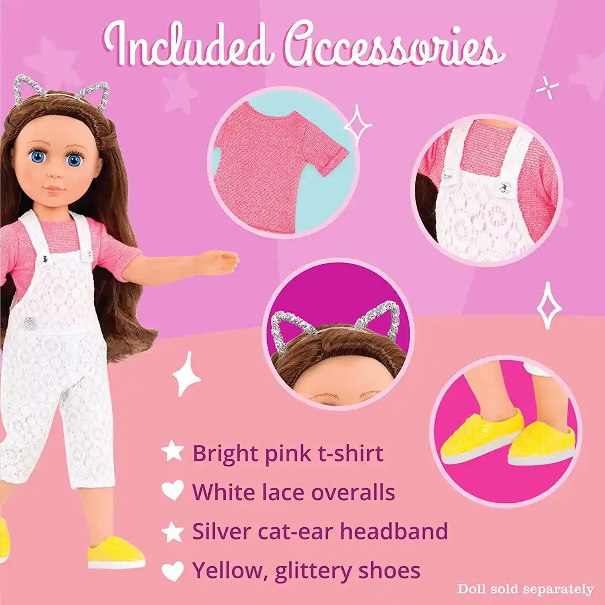 Glitter Girl 14" DOLL DELUXE LACE OV - Kiddy Zone