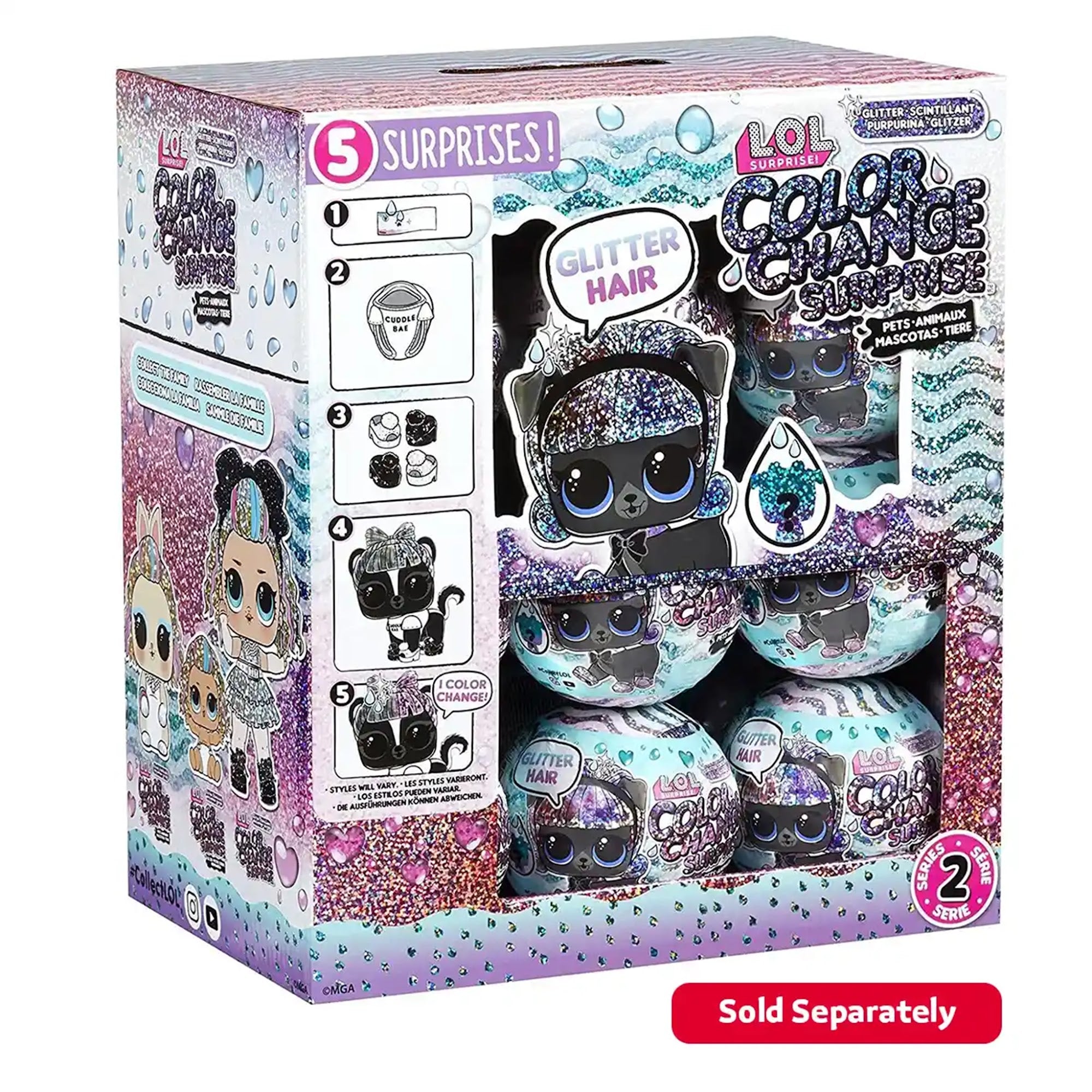 L.O.L. Surprise Glitter Color Change Pets Asst in PDQ - Kiddy Zone