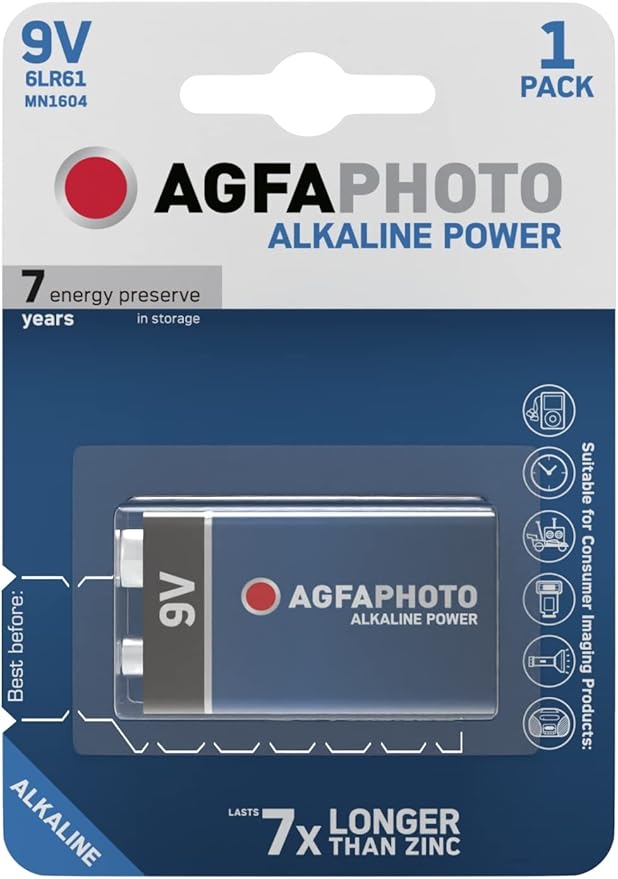 AGFAPHOTO ALKALINE POWER 6LR61 BP1(9V) - Kiddy Zone