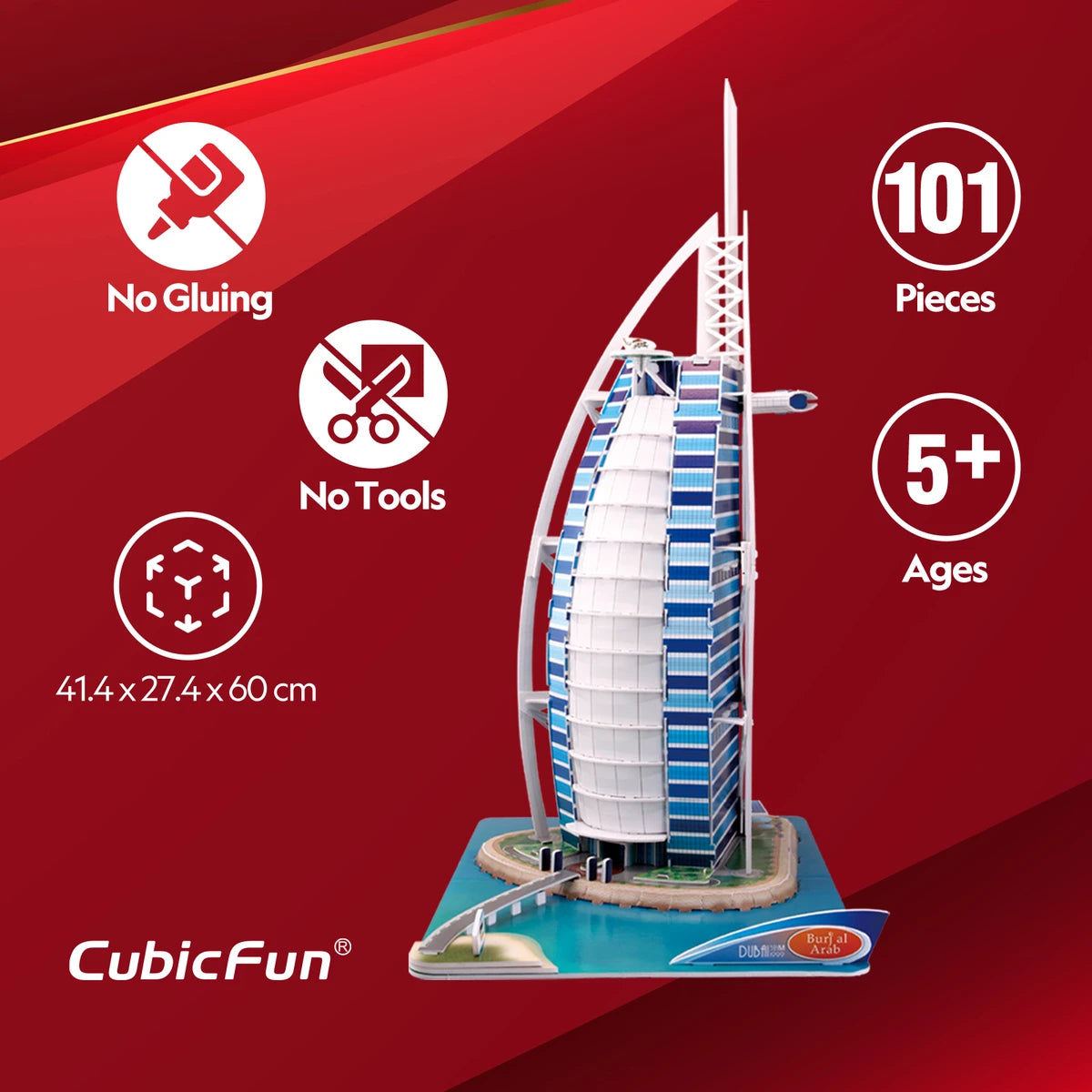 3D PUZZLE BURJ AL ARAB 101PCS