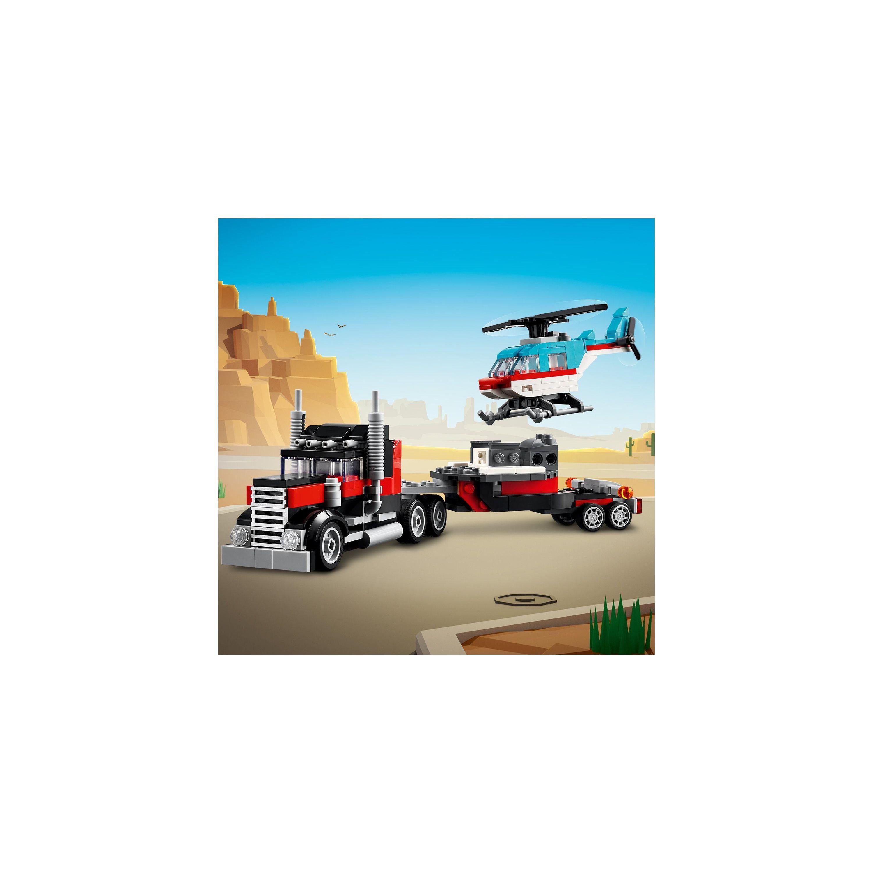 31146 Flatbed Truck with Helicopter
