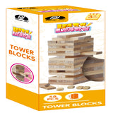 P.JOY WOODEN TOWER BLOCKS 54PCS 4DICES
