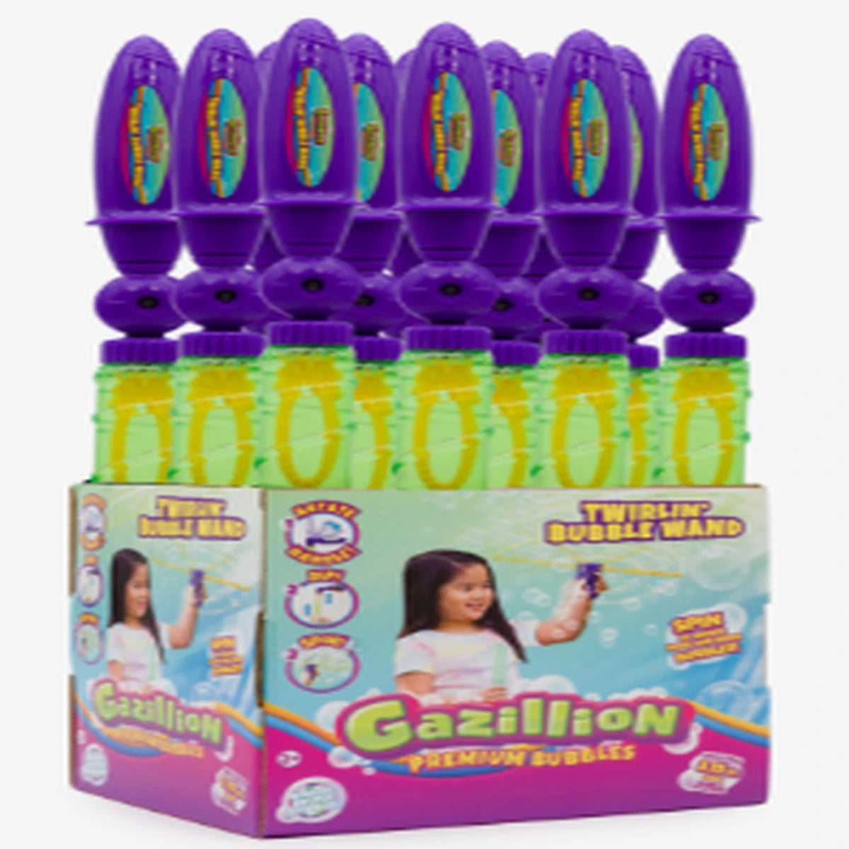 GAZILLION BUBBLE TWIRLIN WAND PDQ12 WOC