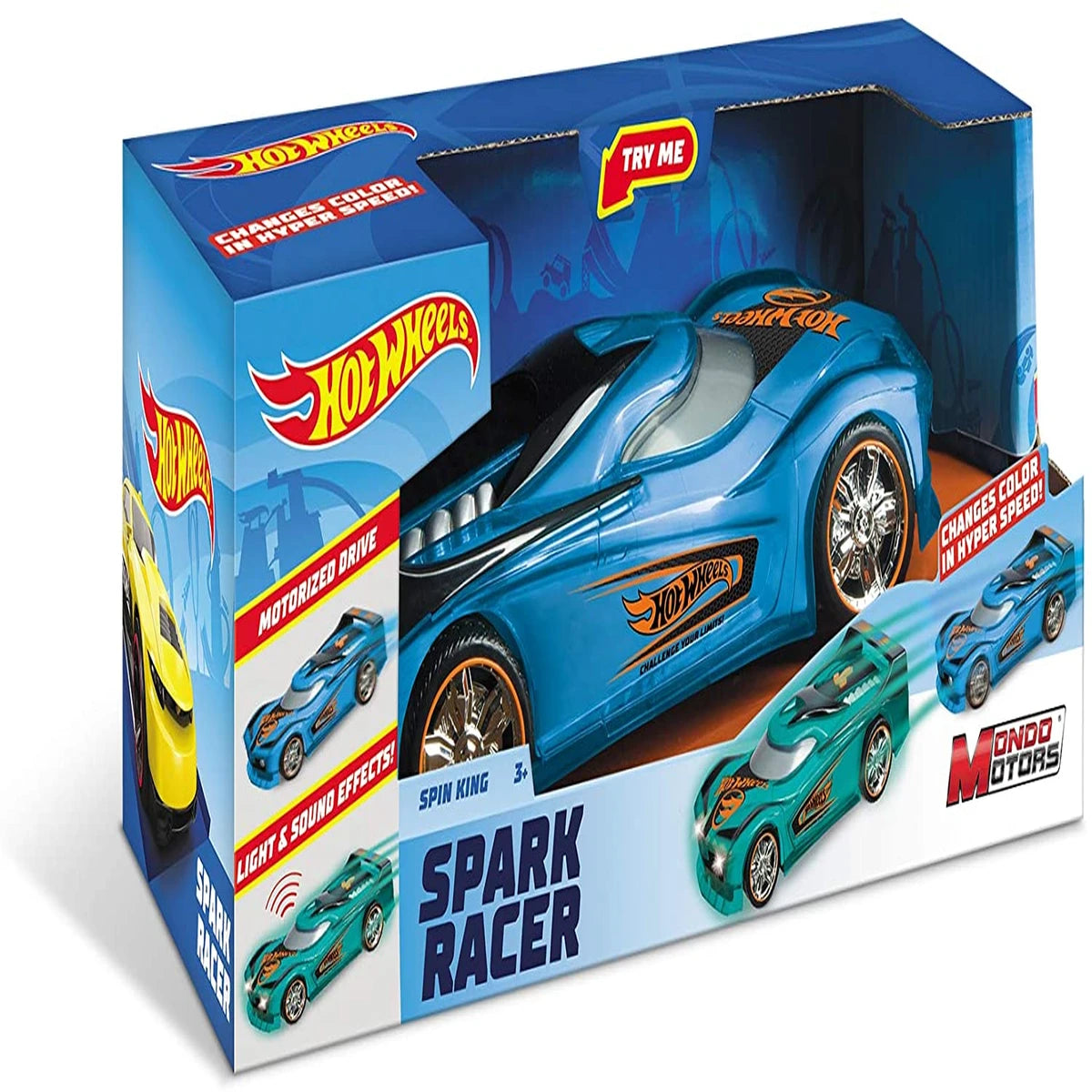 HOTWHEELS L&S SPARK RACER SPIN KING B/O