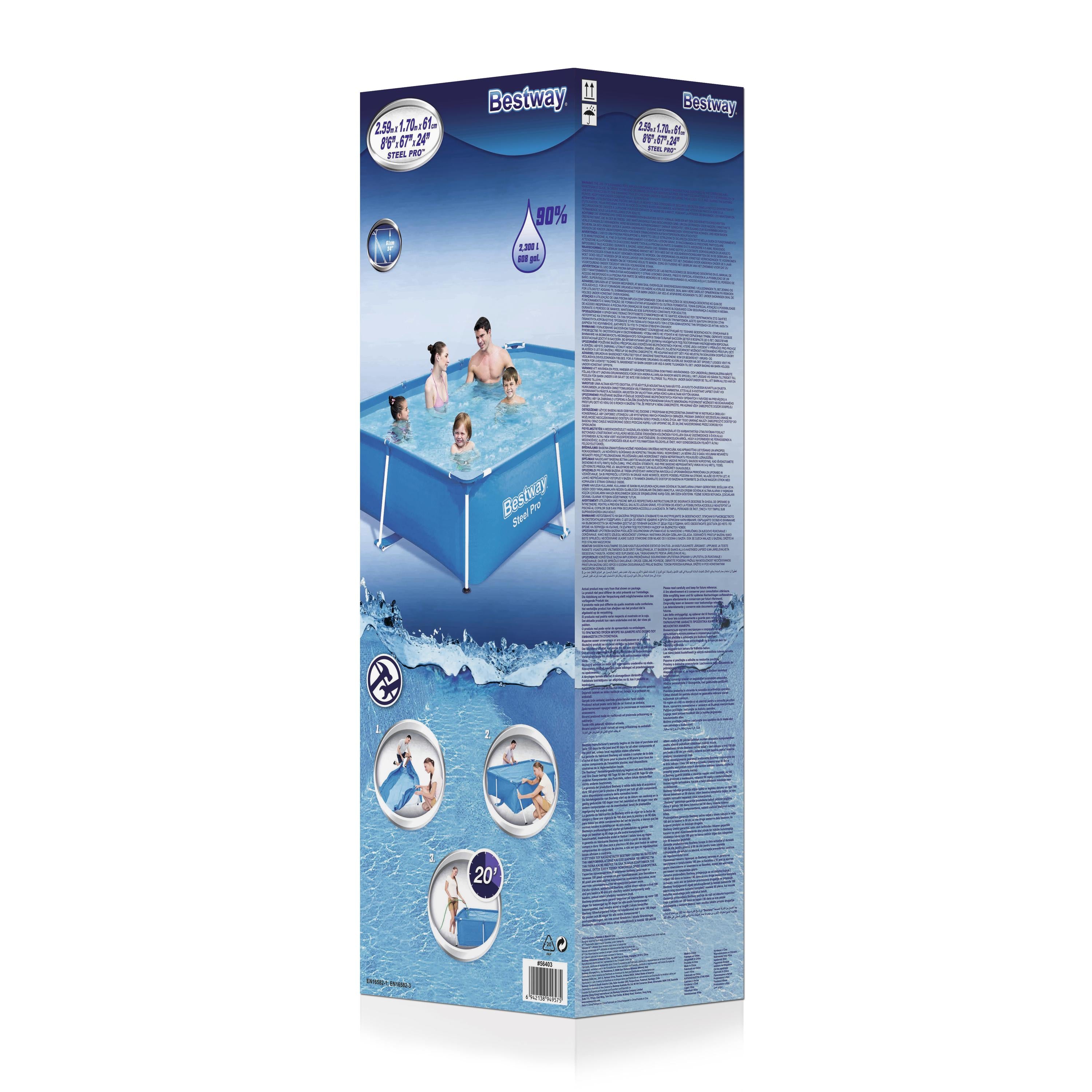 BWAY POOL STEELPRO 259X170X61CM