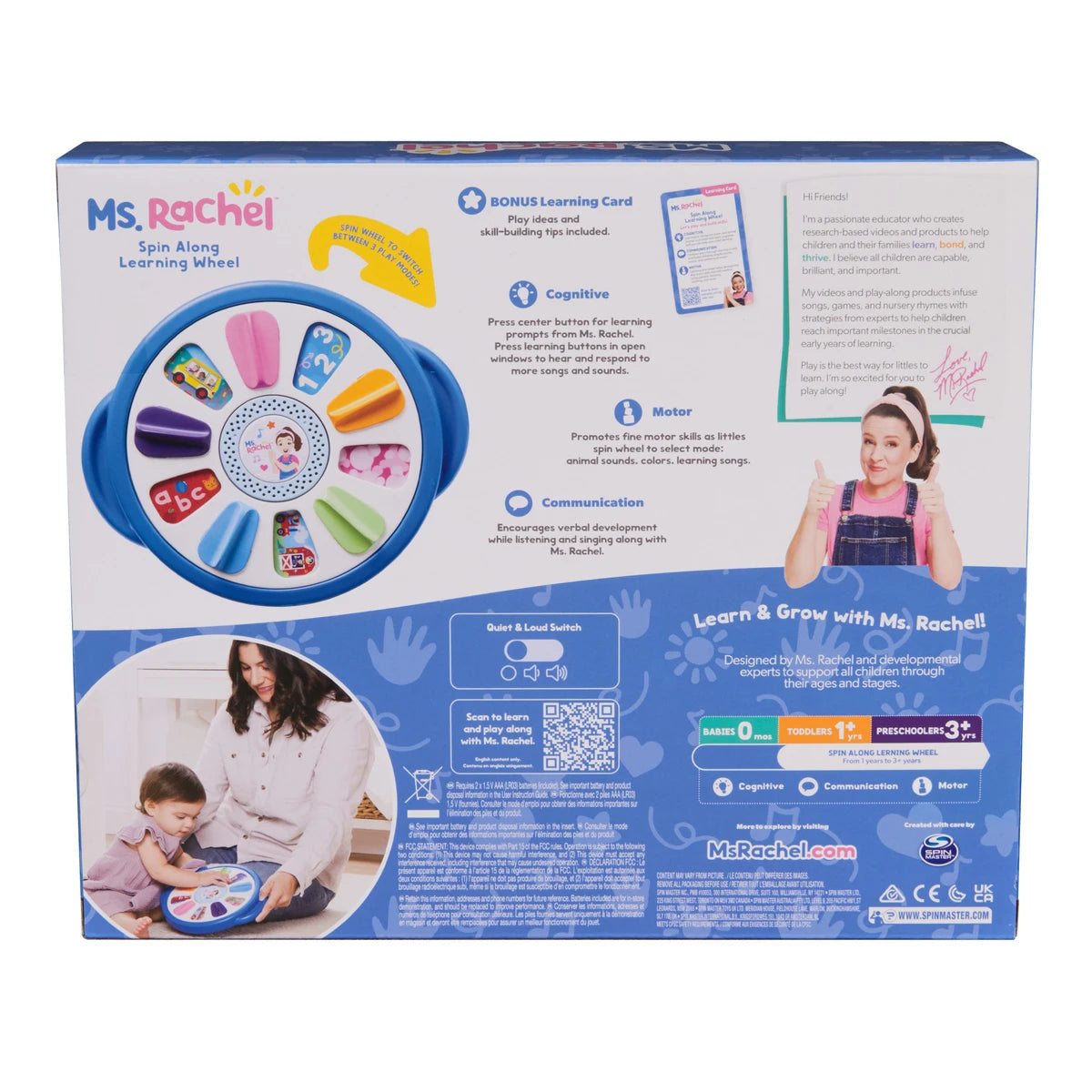 Ms. Rachel Spin Along Sing Learning Wheel