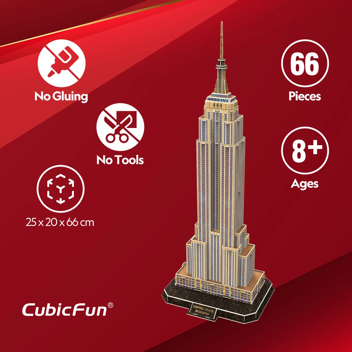 NGEO 3D PUZZLE EMPIRE STATE BUILDING 66P