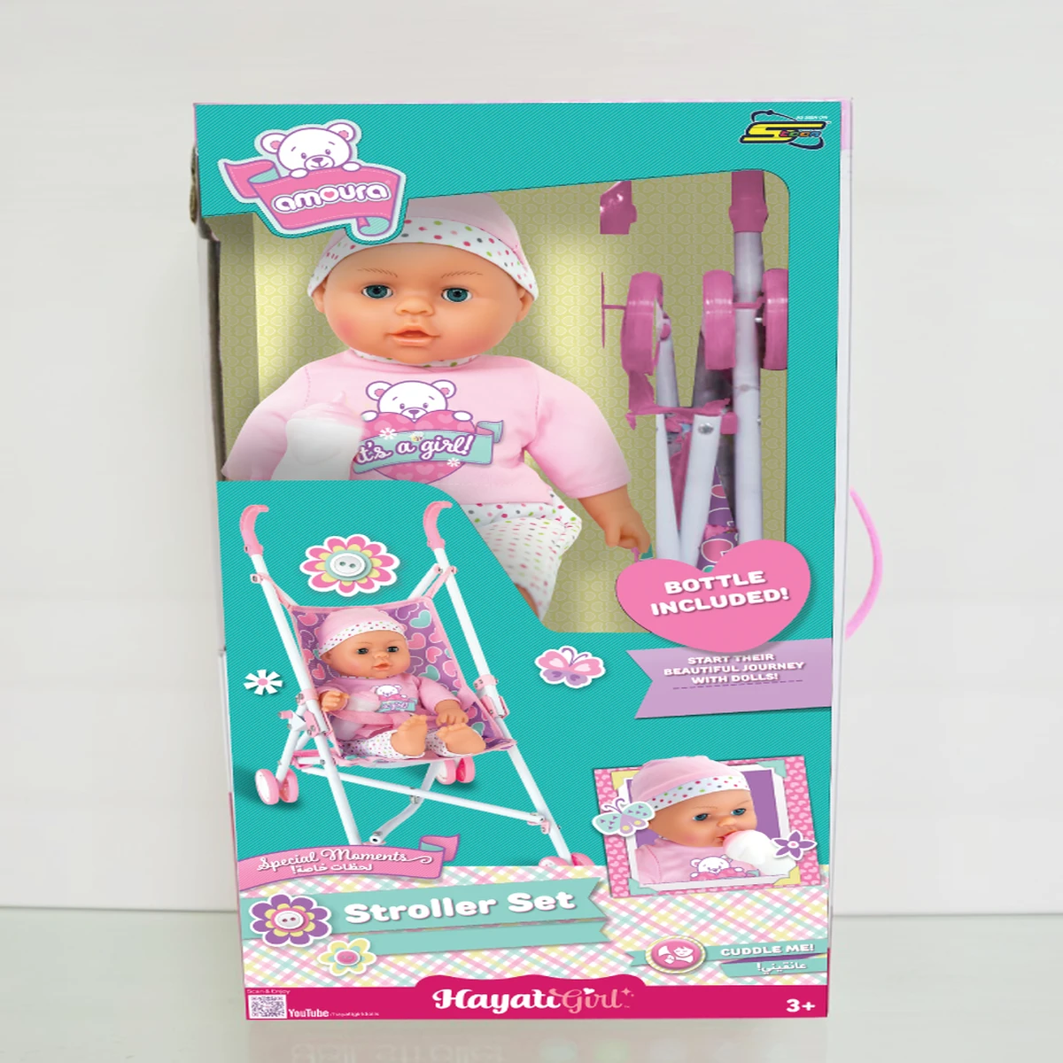 BABY AMOURA STROLLER SET W DOLL16  S1