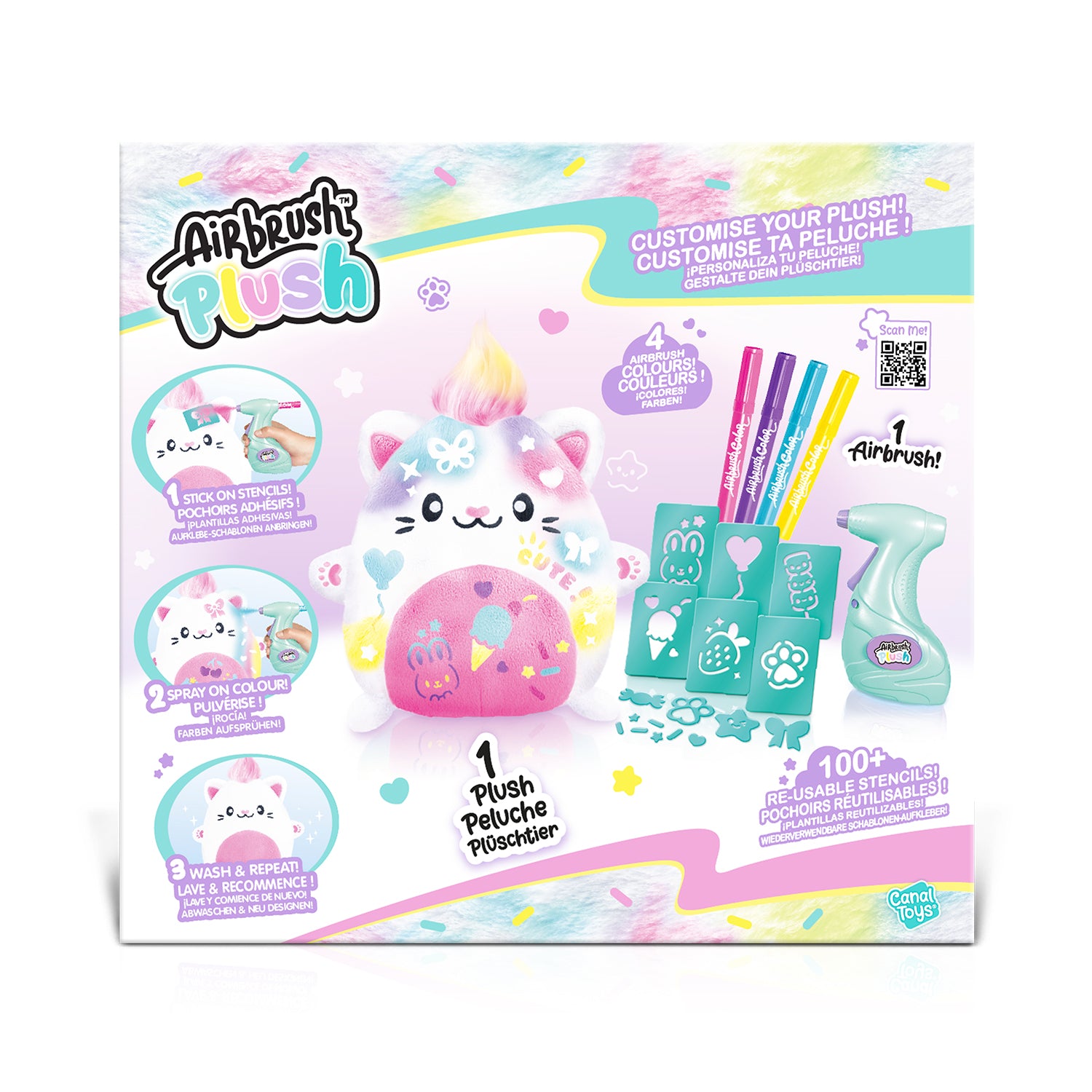 Airbrush Plush - Kawaii Kitty