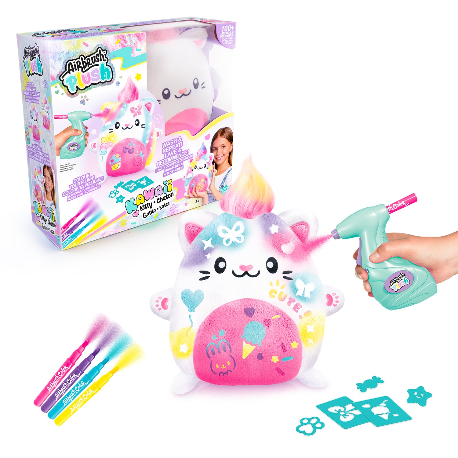 Airbrush Plush - Kawaii Kitty