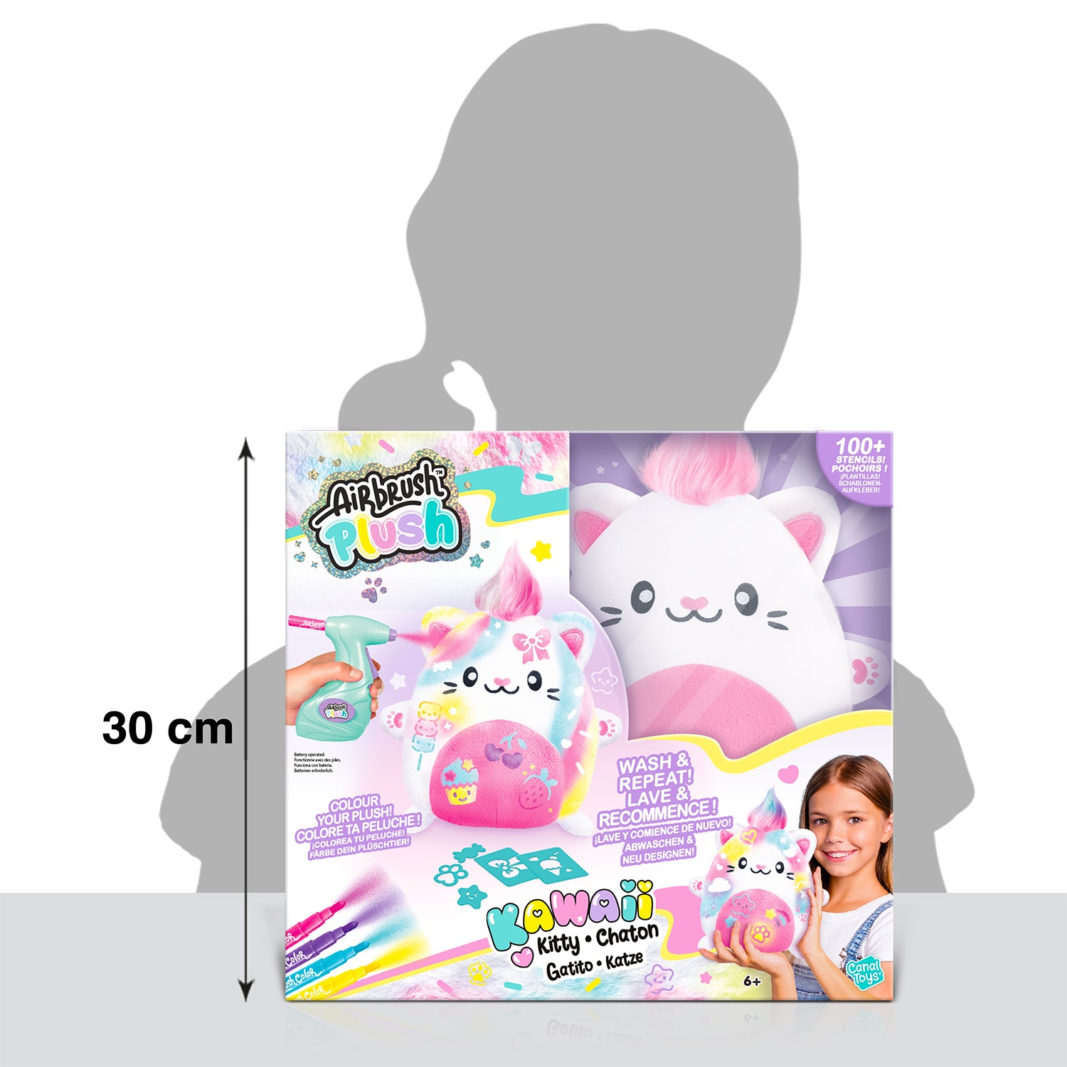 Airbrush Plush - Kawaii Kitty