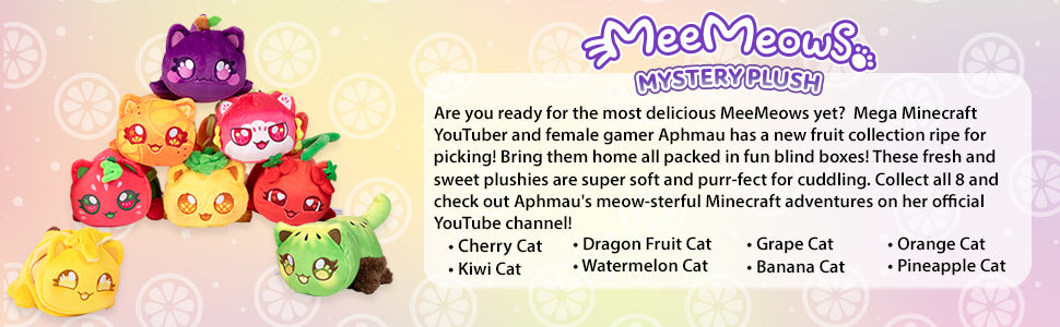 Aphmau MeeMeows Mystery Plush 6inch Fruit